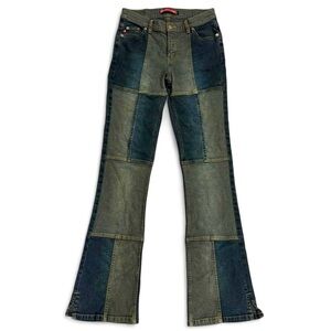 Y2K Janes Army Patchwork Flare Bootcut Jeans